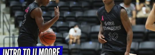HIGHLIGHTS: Huss HS JJ Moore Flashes POISE Playing Up! 2023 Guard 2-Event Raw Highlights!