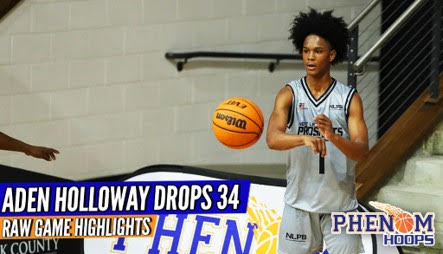HIGHLIGHTS: 2023 Aden Holloway Gets Shifty & Goes for 34 PTS in COMEBACK WIN at #PhenomSpringTipOff​