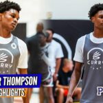 HIGHLIGHTS: 2023 OTE’s Ausar Thompson GETS UP FOR THE BLOCK + Steph Curry Camp Highlights!