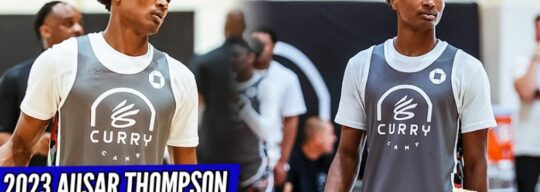 HIGHLIGHTS: 2023 OTE’s Ausar Thompson GETS UP FOR THE BLOCK + Steph Curry Camp Highlights!