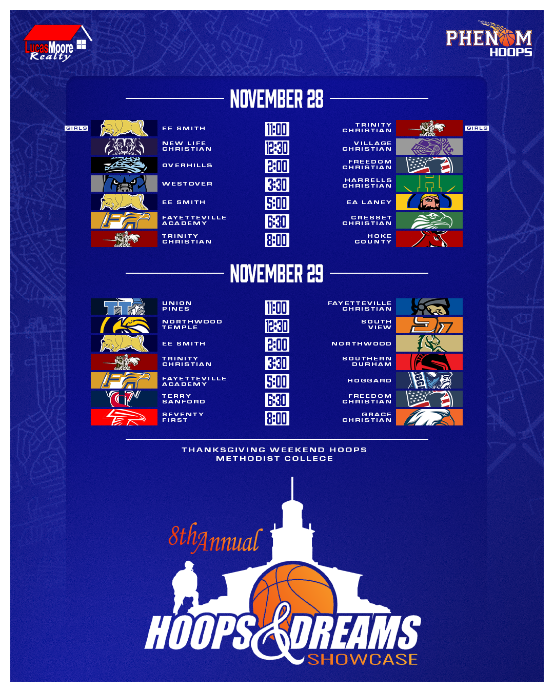 Hoops & Dreams Schedule